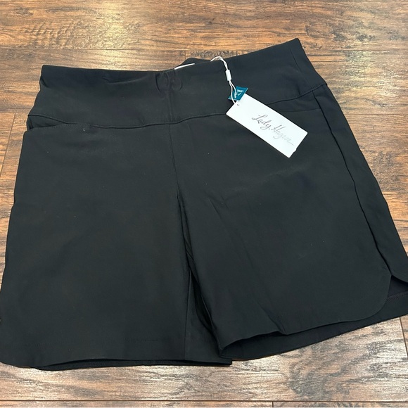 Lady Hagen Pants - NWT 🍃 Lady Hagen Ladies Black Tummy Control Pull-on Shorts - 7 inch inseam
